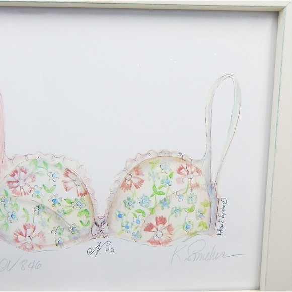 Kolene E Spicher Lingerie Art Pair Brasserie Bra Boxers Shorts Signed Numbered - Picture 5 of 11